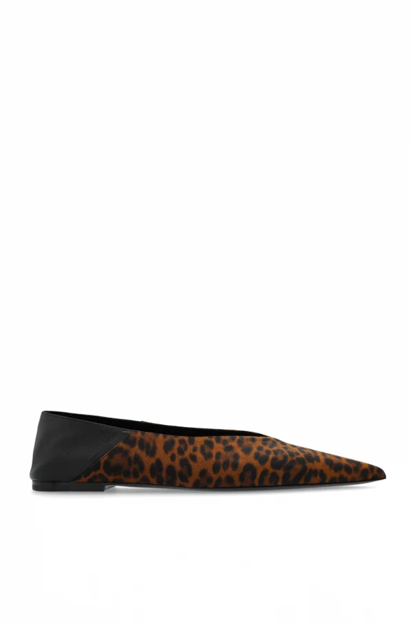 BRĄZOWY Buty z motywem zwierzęcym