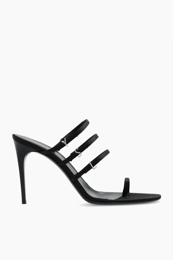 BLACK Heeled mules
