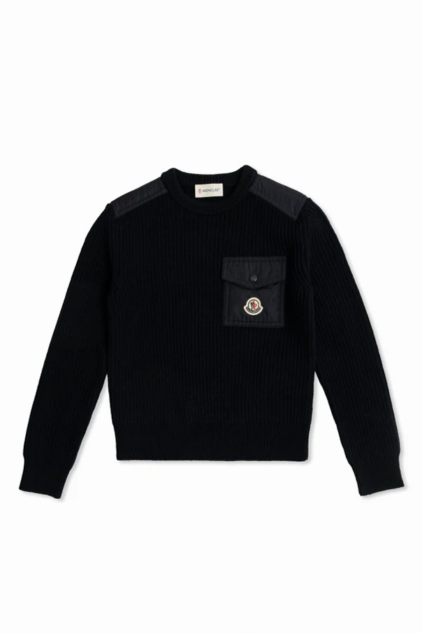 SCHWARZ Pullover mit Tasche