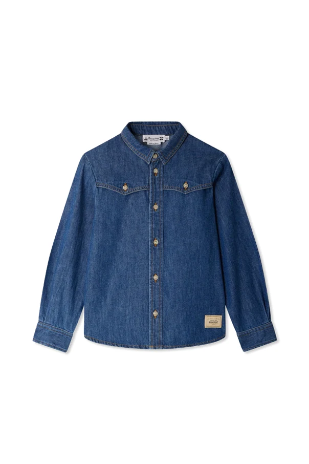 MARINEBLAU Jeanshemd