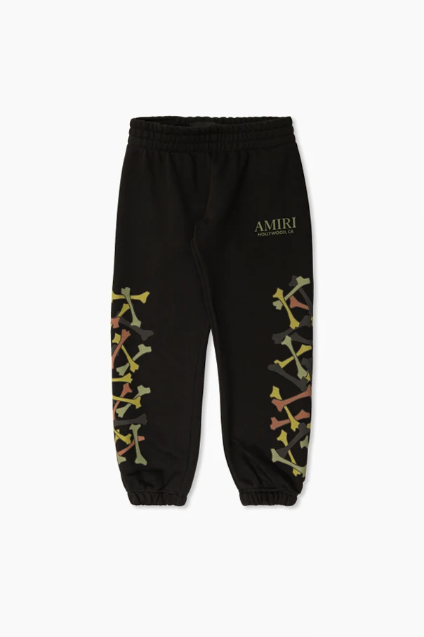 SCHWARZ Sweathose mit Print