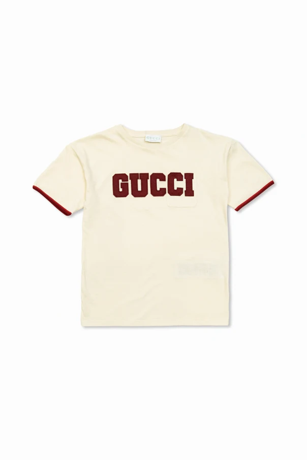 cream T-shirt with pocket