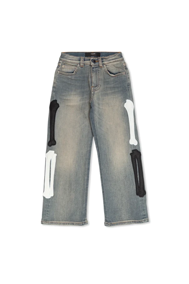 GRAU Jeans mit Aufnähern