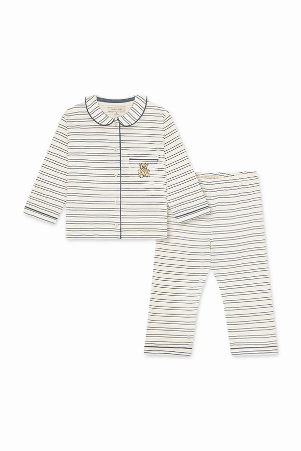 MARINEBLAU Zweiteiliger Pyjama mit Streifenmuster