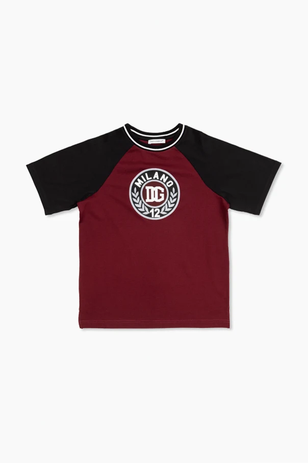 BURGUNDY T-shirt with printed logo