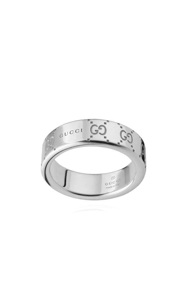 SILVER Silver ring with engraved logo