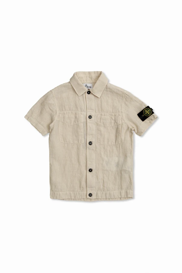 cream Shirt with logo