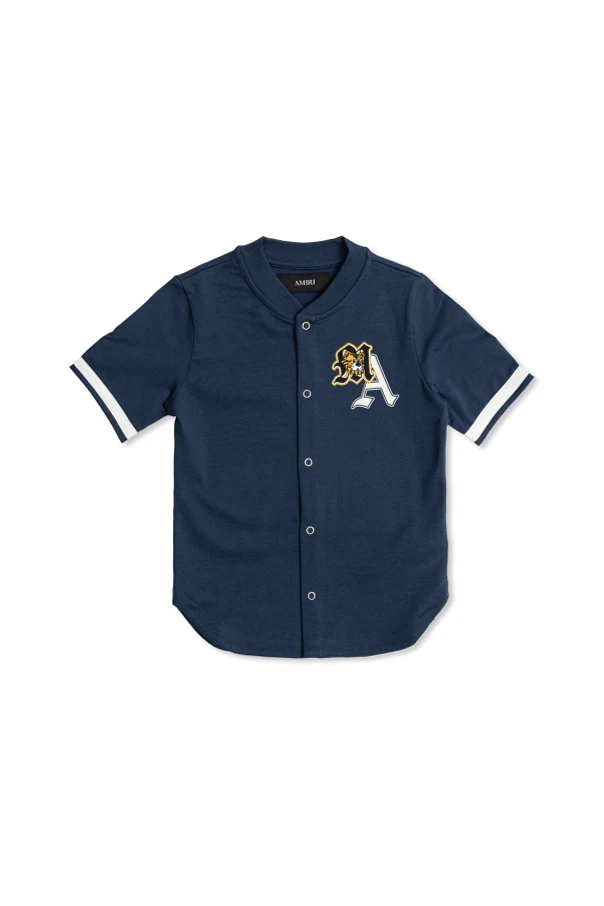 NAVY BLUE Shirt with colorful print