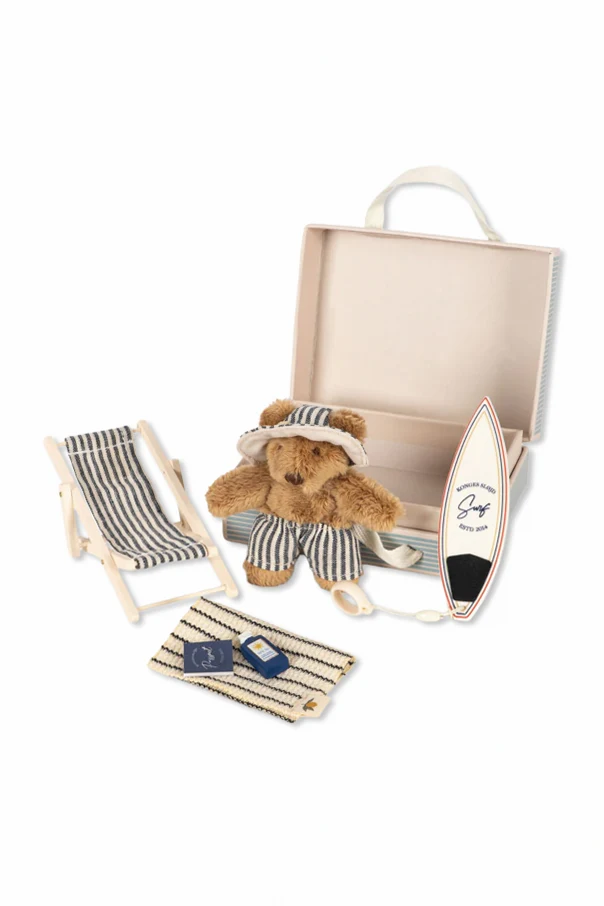 MULTICOLOUR Plush bear in a suitcase with accessories