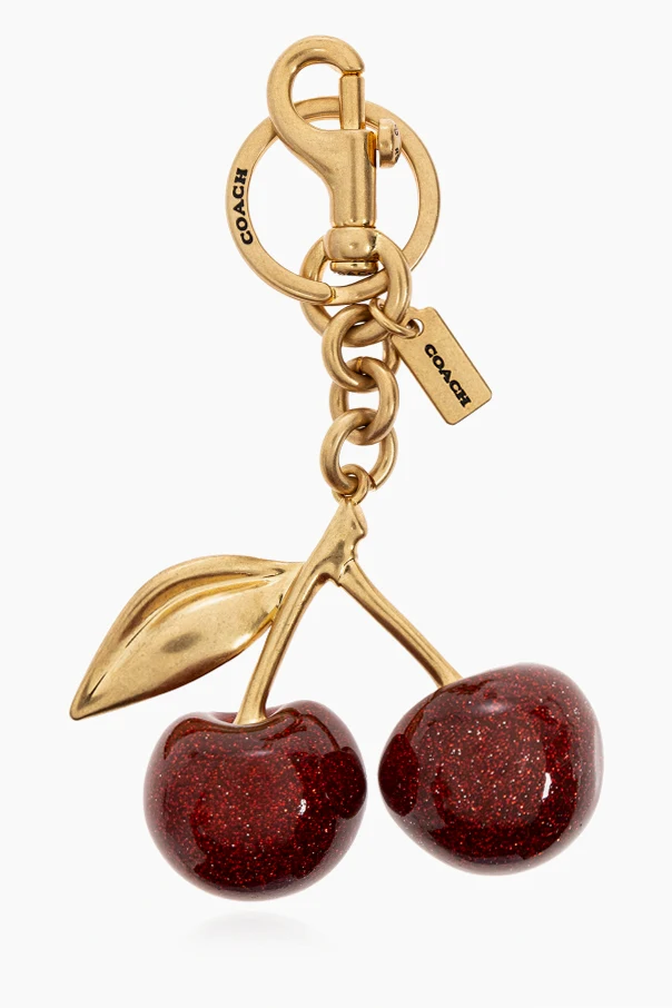 RED Keychain with cherry-shaped charm