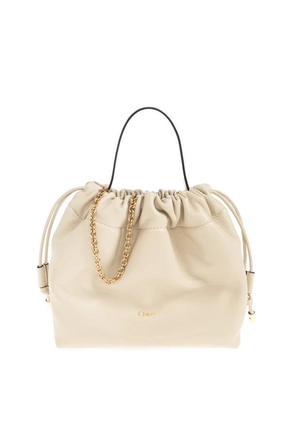 cream Handheld bag "Icons Mini" bucket type