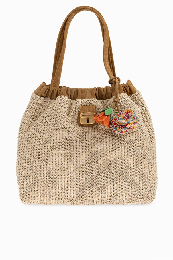 BEIGE Tasche mit Anhängern