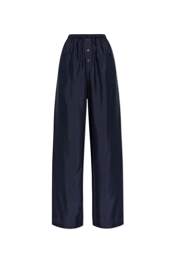 NAVY BLUE Silk pants