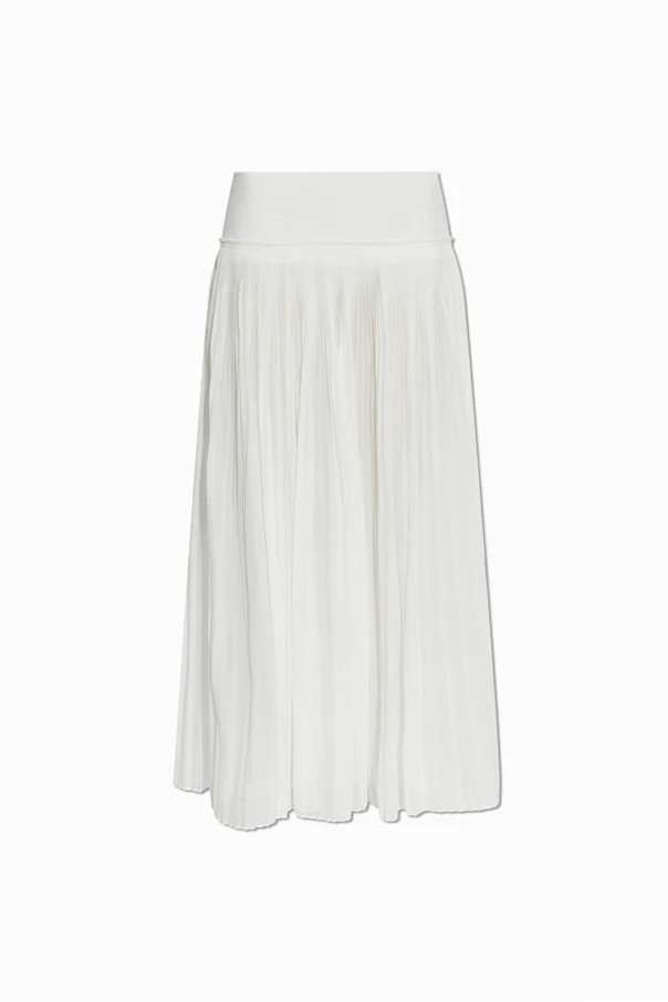 WHITE Pleated skirt