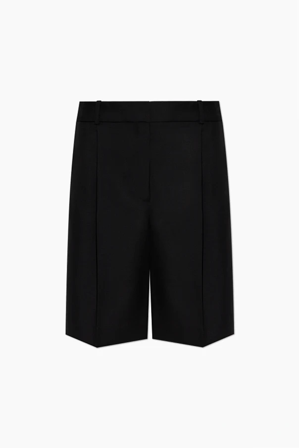 BLACK Pleated shorts