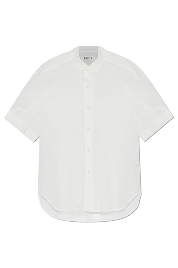 WHITE Transparent short sleeve shirt