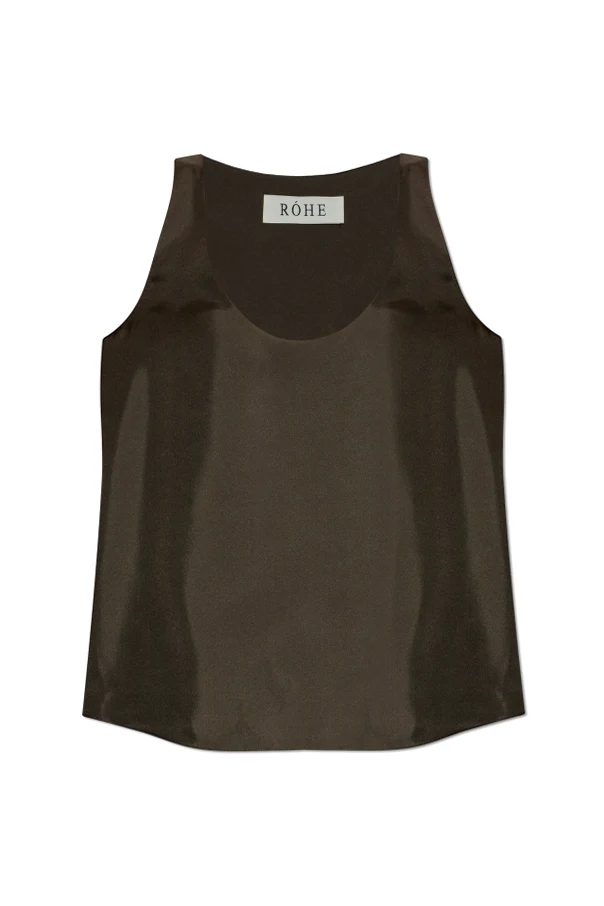 BROWN Silk top