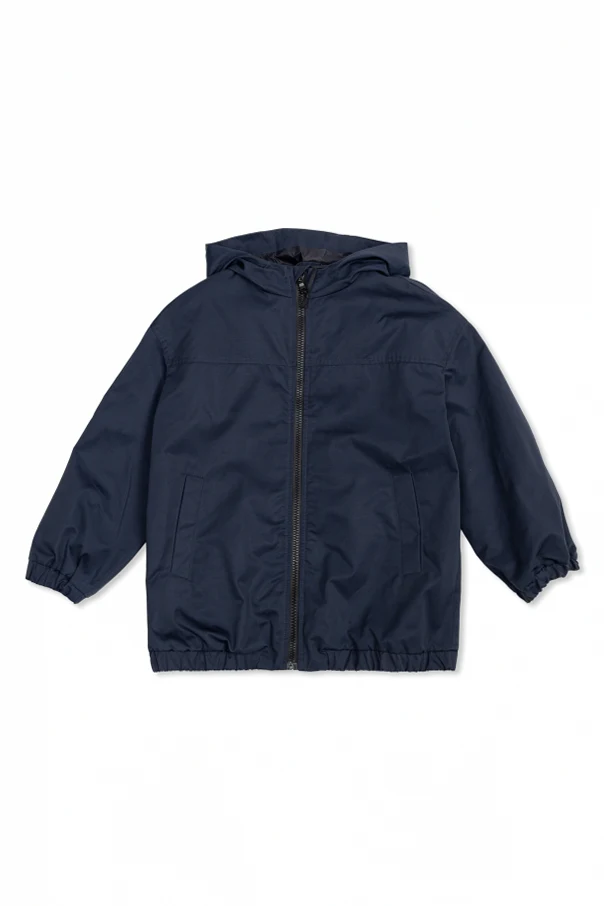 MARINEBLAU Jacke mit aufgesticktem Logo