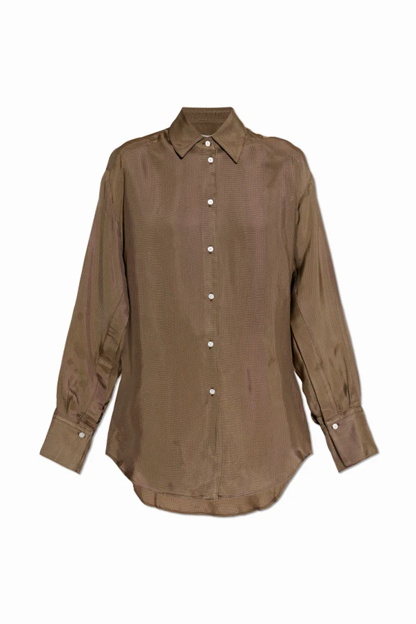BROWN Plaid pattern shirt