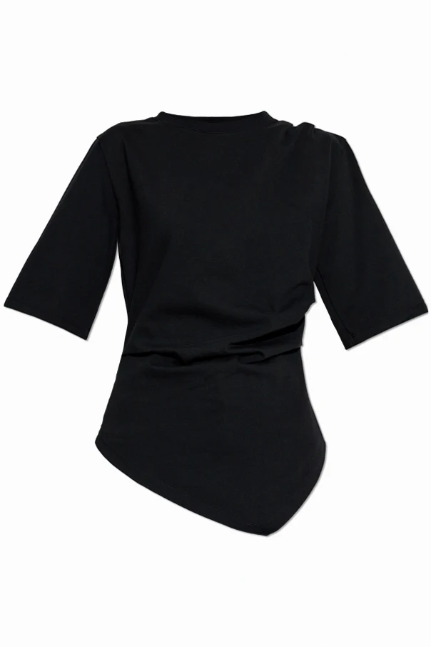BLACK Asymmetric t-shirt