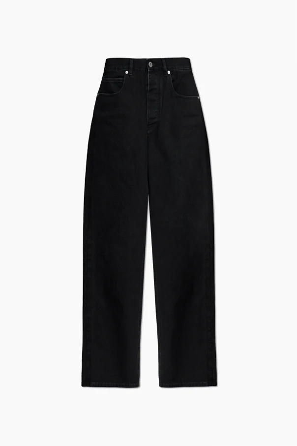CZARNY Jeansy typu `wide leg`