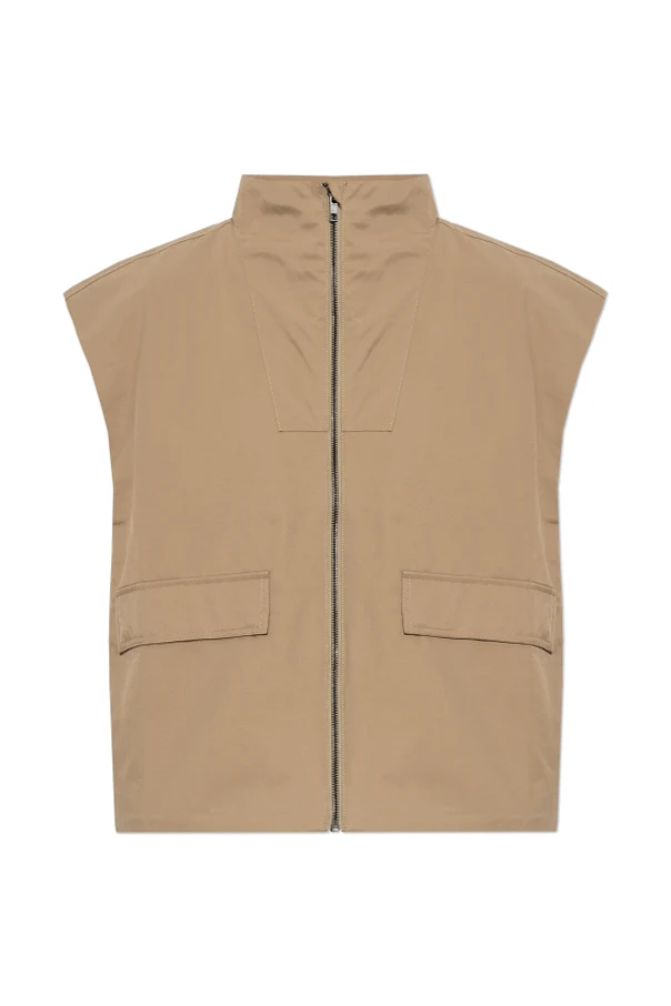 BROWN Oversized vest