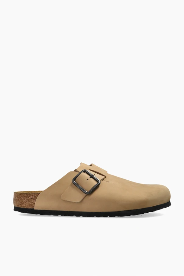 beige 'Boston Wire Buckle' clogs