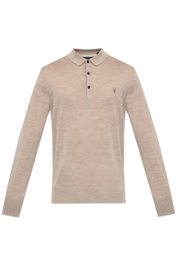 beige Wool polo ‘Mode’