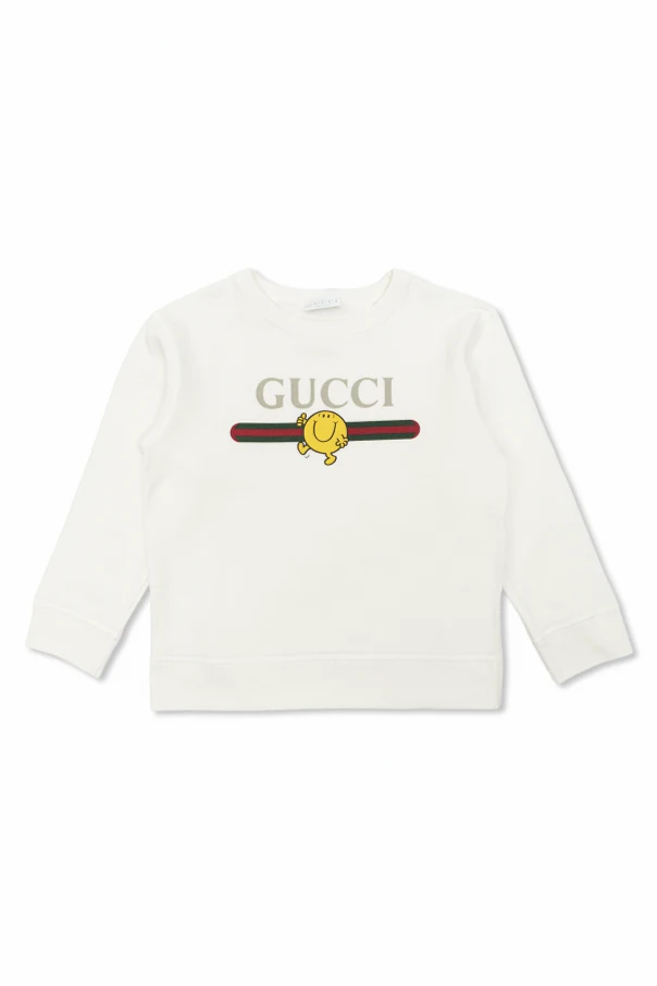 WHITE Sweatshirt with printed logo