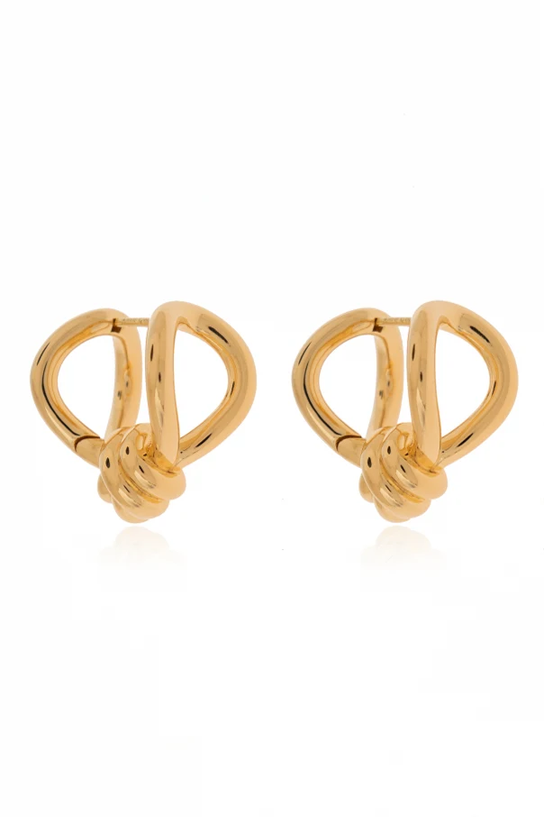 GOLD Ohrringe mit Flechtung