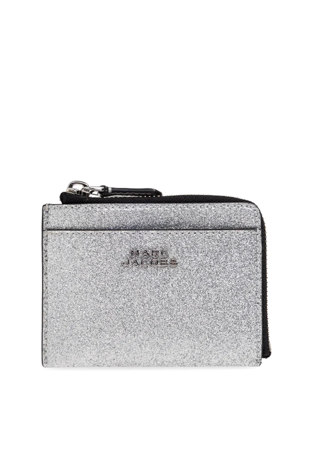 SILBER Brokat-Portemonnaie mit Logo