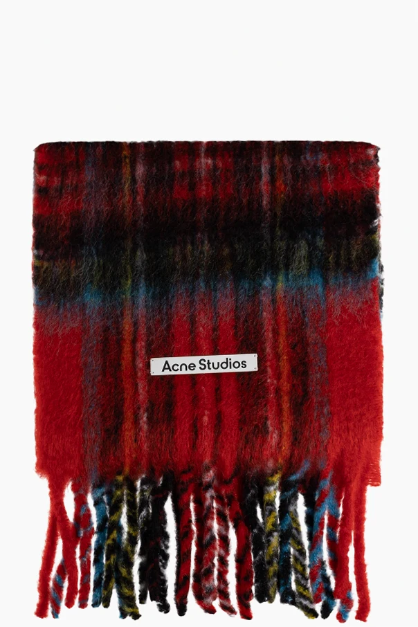 RED Mohair scarf