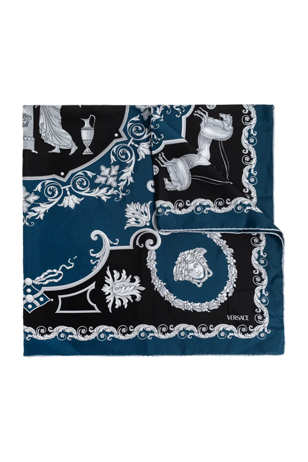 NAVY BLUE Silk scarf