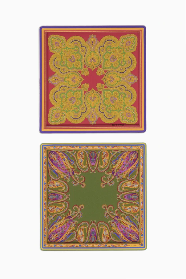 MULTICOLOUR Two patterned coasters