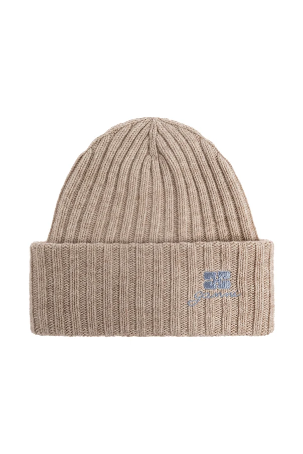 BEIGE Mütze mit gesticktem Logo