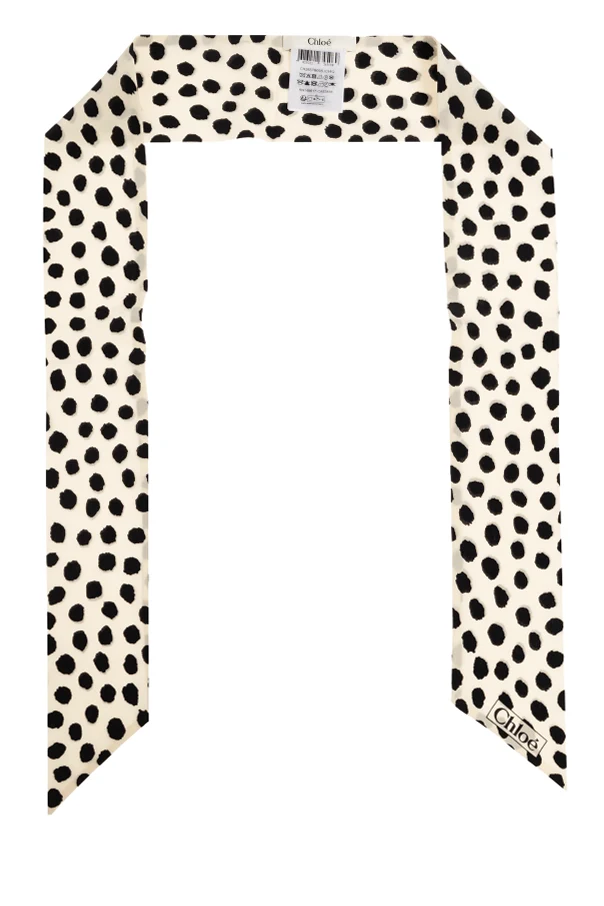 WHITE Silk scarf