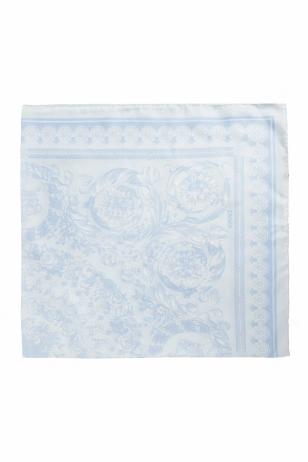 light blue Silk scarf with ‘Barocco’ motif