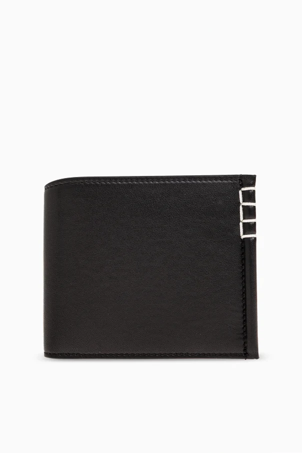BLACK Foldable leather wallet