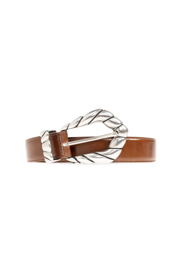 BROWN Embella leather belt