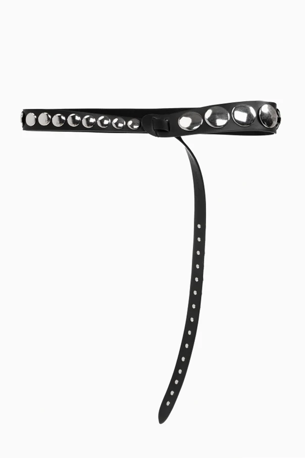 BLACK "Crescendo" leather belt
