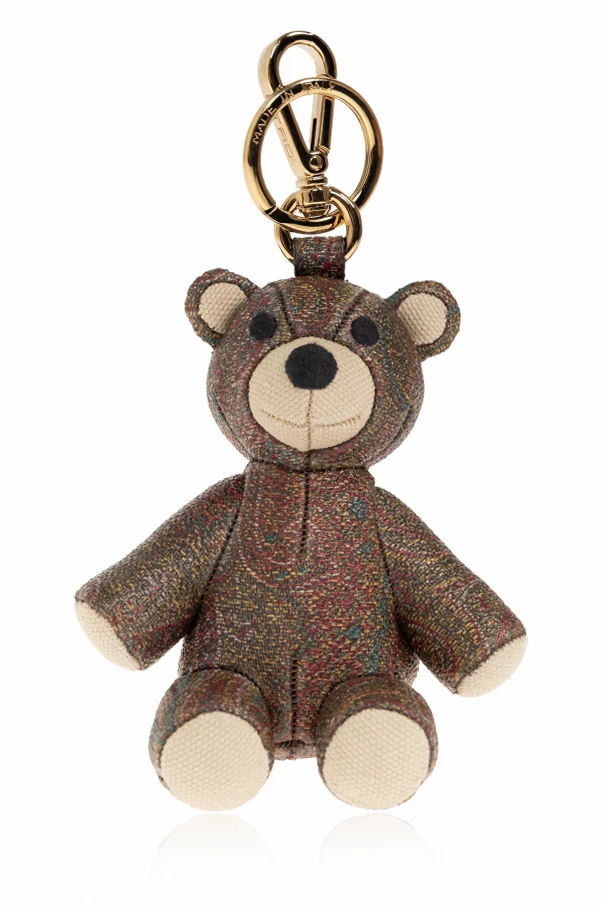 BRĄZOWY Brelok z zawieszką w kształcie misia