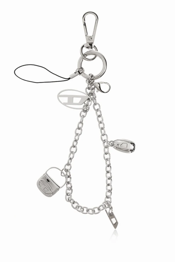 SILVER Set: phone charm, charm holder, and dust plug