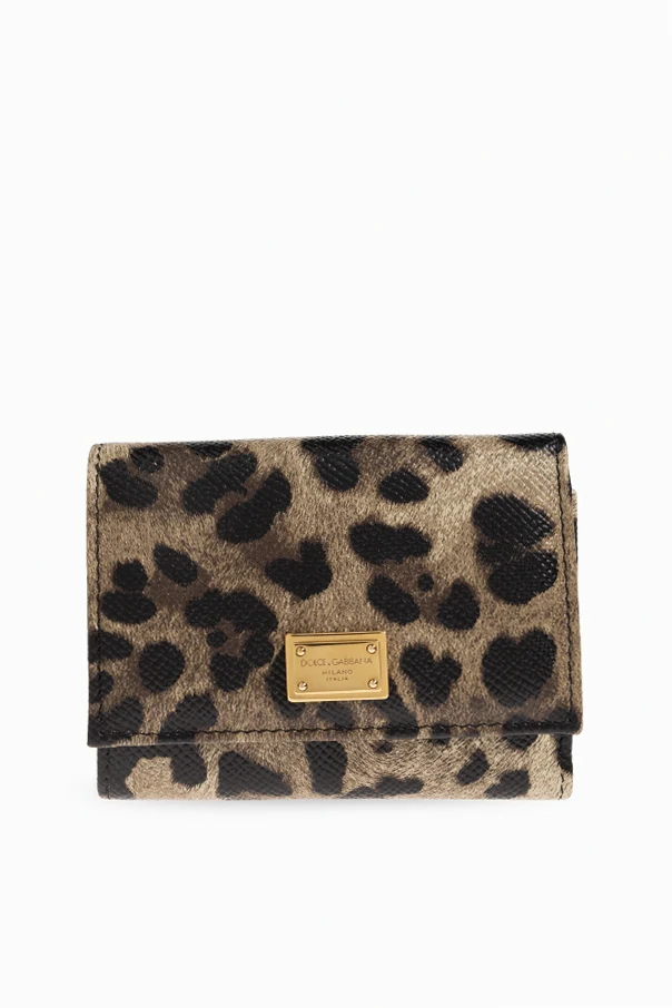 BRAUN Portemonnaie mit Animal-Print