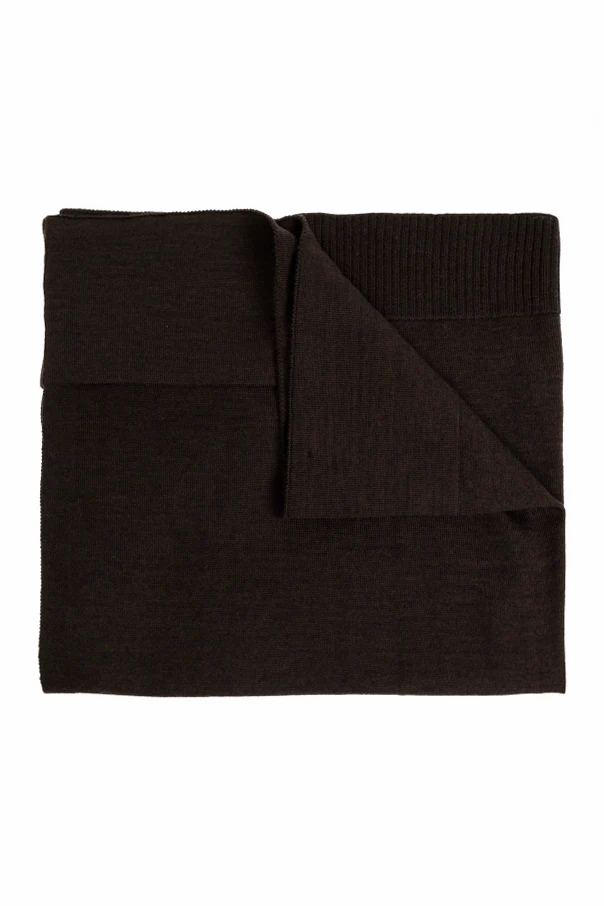 BRĄZOWY Wełniany szal