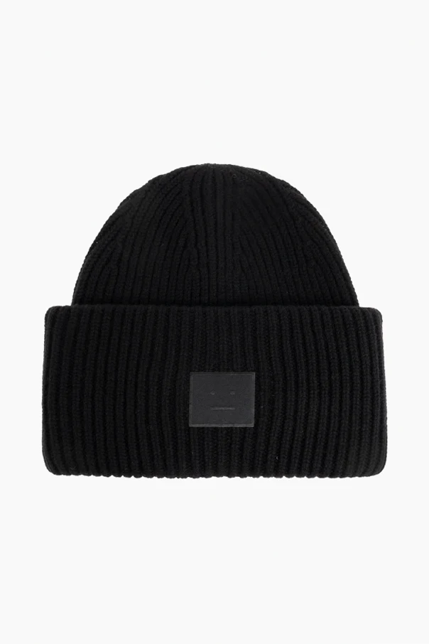 SCHWARZ Mütze mit Logo-Patch