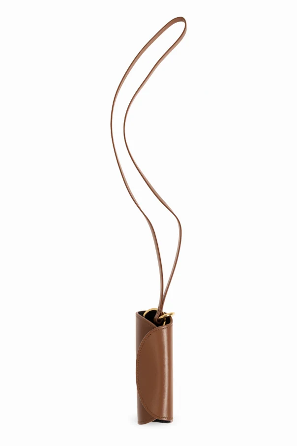 BRĄZOWY Skórzane etui na klucze