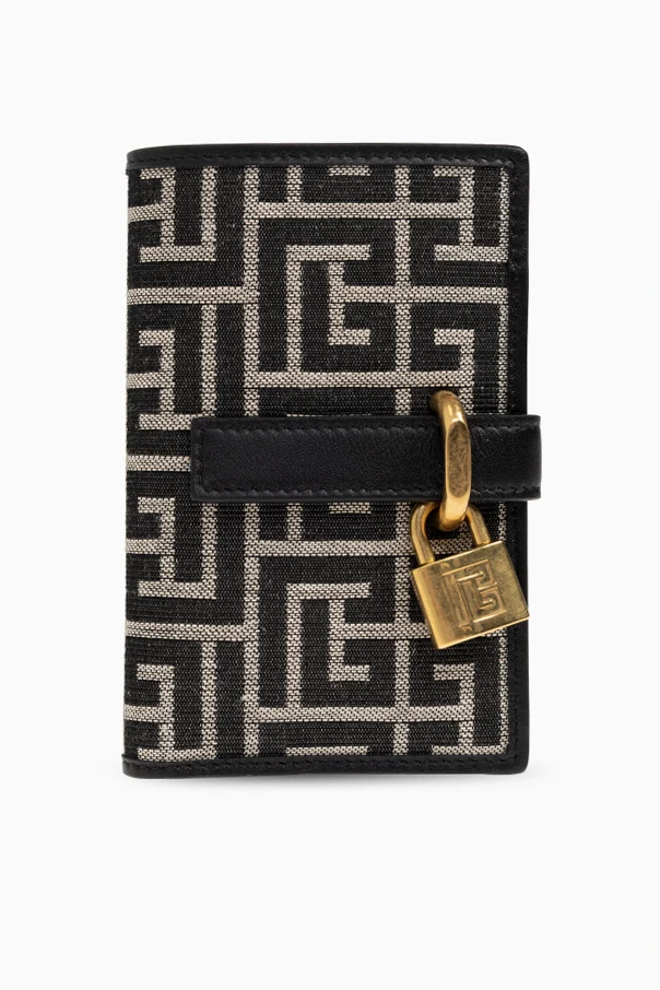 CZARNY Portfel z monogramem