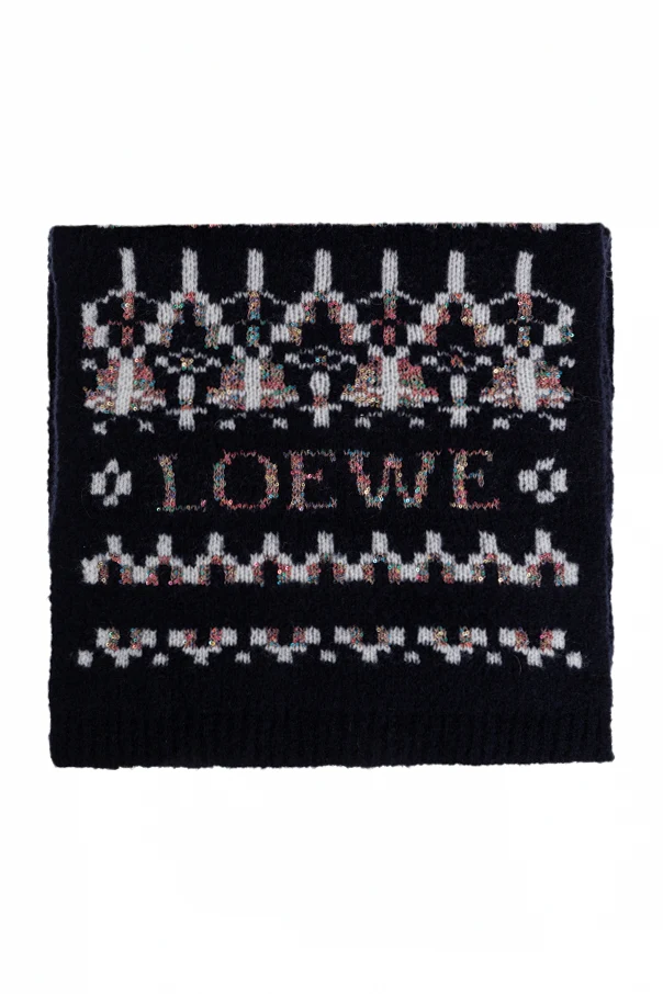 NAVY BLUE Wool scarf