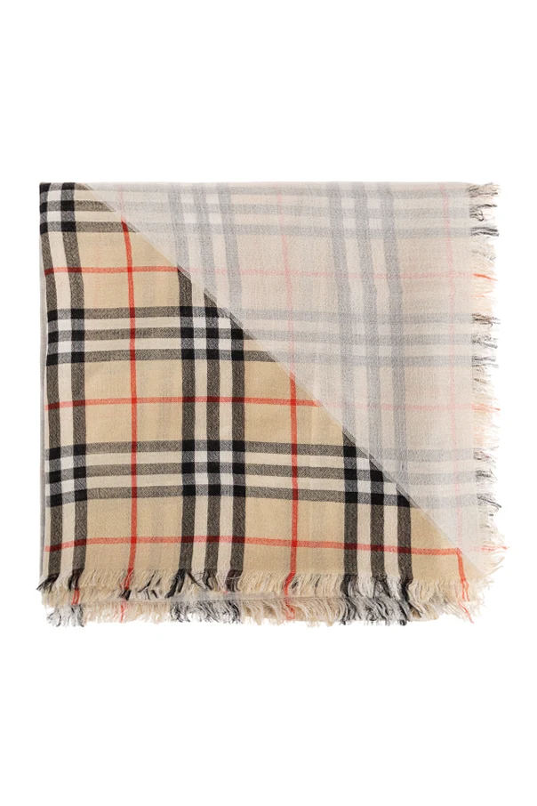 BEIGE Schal mit rohem Abschluss