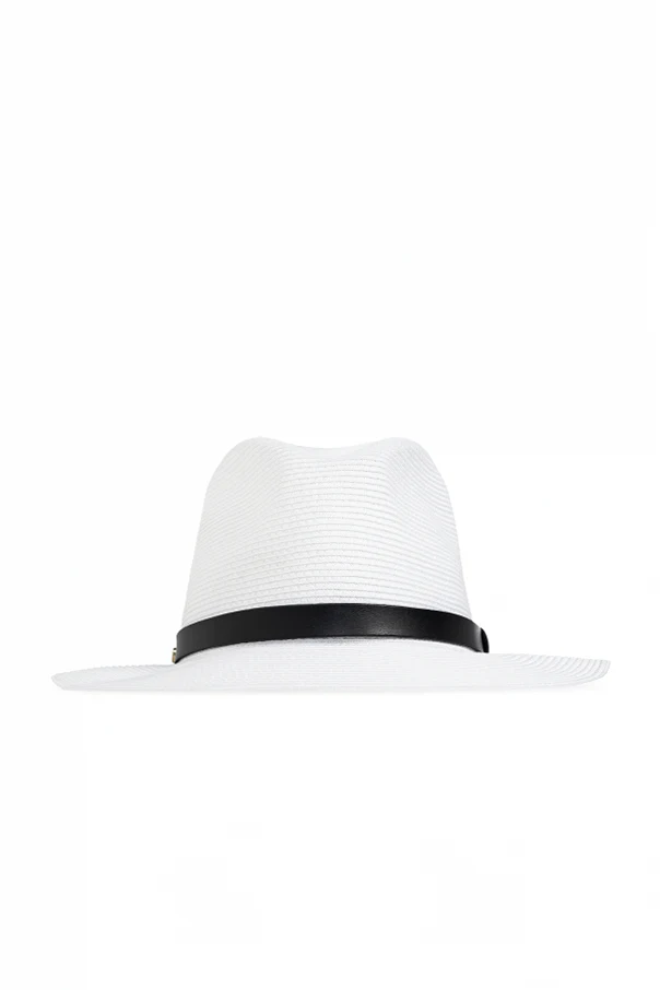 WHITE Hat with decorative band
